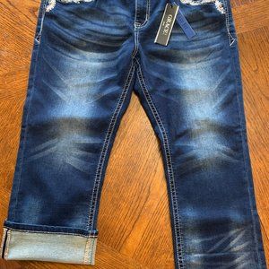 Grace Easy Fit cropped jeans, size 33